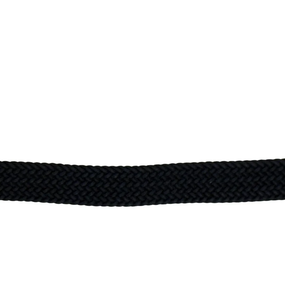 Torino USA Brown Heavy Full Grain Leather Blue Paracord Stretch Woven Belt‎ 38